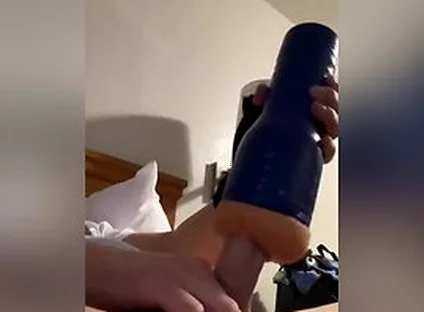 Using My Fleshlight In A Hotel Room Until Cum