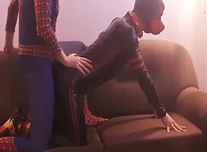 Puppy Gets Fucked By Horny Cosplay Spiderman