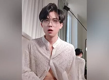 Sexy Twink In Suit Swing His Cock And Cum All Over Your Face And Tongue For Money