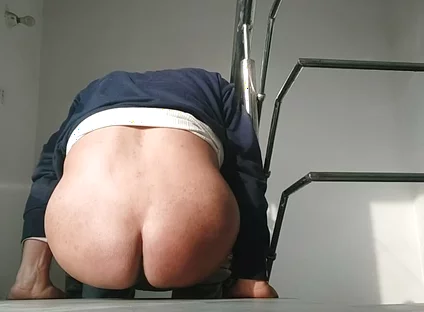 Fucked Hard by White Marbled Stairs...