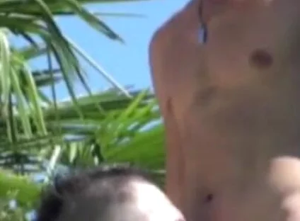 Jimy and Sunny fucking outdoor in the exhib garden