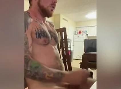Big Load At The End Solo Tattoo Muscular Guy Masturbation