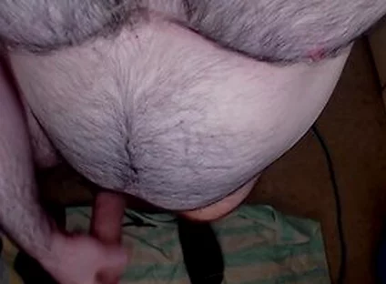 Top Down Perspective Showing My Sexy Chest, Legs, Beard And Cock