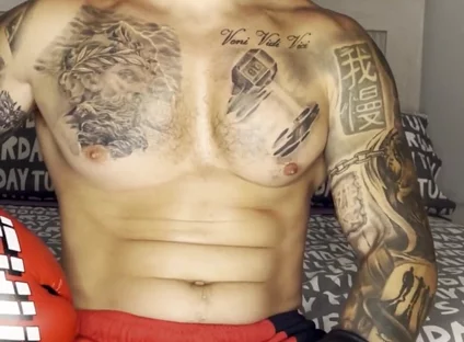 Fighter Big Cum! with No Hands