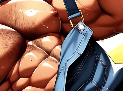 Hot Hunks Teasing Outdoors Made with Ai