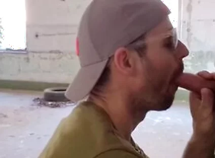 A Tourist Visiting An Abandoned Building Gets His Big Cock Sucked By A Guy And