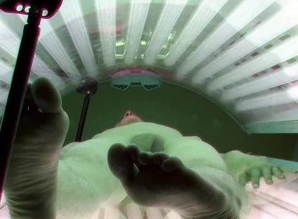 Czech Gay Solarium 1 Slim Twink Caught in Solarium