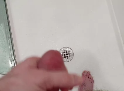 Jerking It in the Hotel Shower Stall