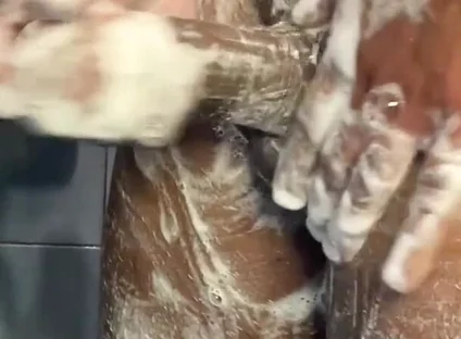 I Love It When Its More Slippery, Playing with My Cock in the Shower for All U Sexy Humans