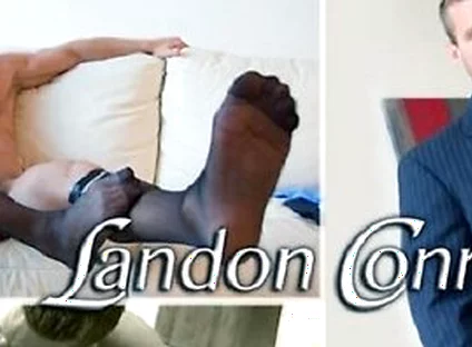 Hunk Landon Conrad Strokes His Cock While Stripping Off His Clothes