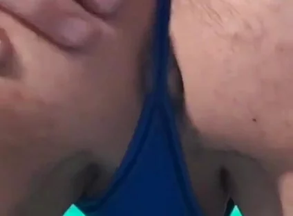 Blue Sheer Meshy G-string