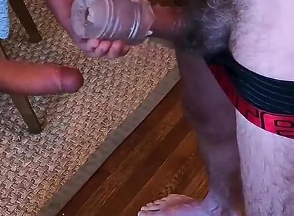 Daddy and Boy Bareback, Play with Toys and Cuddle