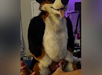 Lewdmindedlynx Helps Angrybarks Through His Rut Week Cums Inside And On His Feet Paws