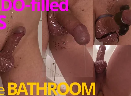 Dildo Prostate Orgasm During Shower in Parents Bathroom