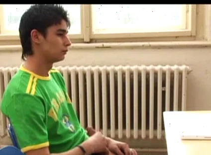 A student watches the anal lesson