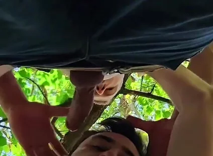 Gay Cruising in the Woods: Sucked and Kicked a Man in the Ass
