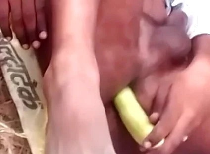 Hot Indian Sexy Amateur Teen Boy Hard Ass Fucking with Big Cucumber the Outdoor Forest Ass Licking Part 2 Cucumber Fucking