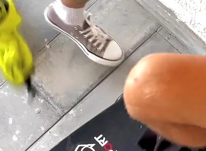He Noticed a Guy He Saw on a Gay App, and Asked Him to Have Sex Right Then and There. He Fucked a Skateboarder on a Fire Escape