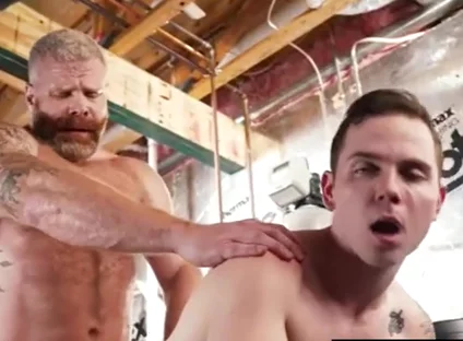 Rugged Bear And Tiny Teen 18+ In The Basement