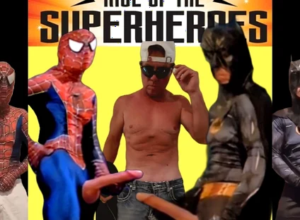 Batman and Spiderman a Big Cock Team