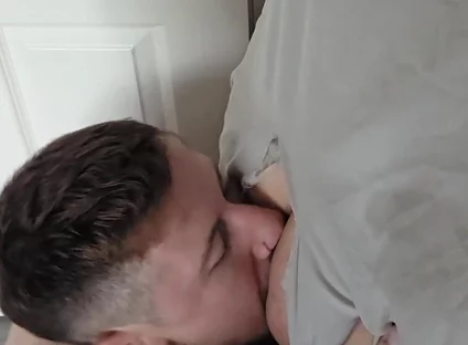 Sucking off and Rimming My Step Dad at Gloryhole Anonymous Cum on Facial Taboo