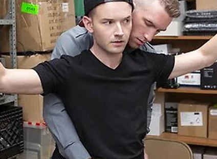 Officer Nick Fitt Takes Full Control Over Skinny Boys Asshole For Stealing A Dildo