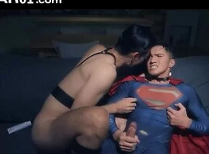 Supermans Cock Of Steel Gets Tormented As He Receives A Facial