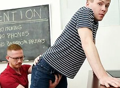 Brody Kayman And Damian Rose In While In Detention, Professor Kayman Has A Very Serious Talk With His Naughty Student 18