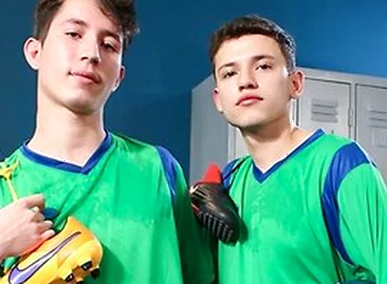 Teammates Jake Lotti & Loick Gauthier Get Wild In The Locker Room After Sweaty Workout