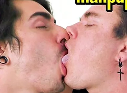 Leo Blue And Johnny Mercy Like Sucking Each Others Tongue
