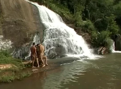 Three Nude in the River