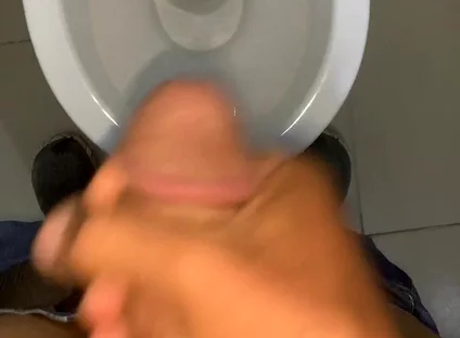 Toilet Jerk off at Work