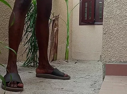 Wanking Myself up in the Back Yard