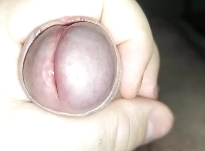 Close up Masturbation Uncut Cock and Cumshot
