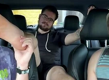 Car Ride Turns Into A Foot Licking And Worshipping