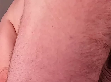 Bear Morning Stretch From Behind to Expose Big Balls, Cock and Asshole
