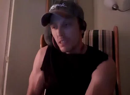 Muscular Guy's Eyes Roll Back When He Cums