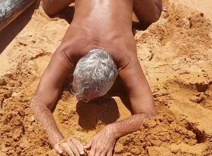 Ladysilva Doing Stritease on the Beach Showing off Her Hot Tanned Ass