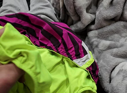 Cum in the Gusset of Nike Tempo Shorts