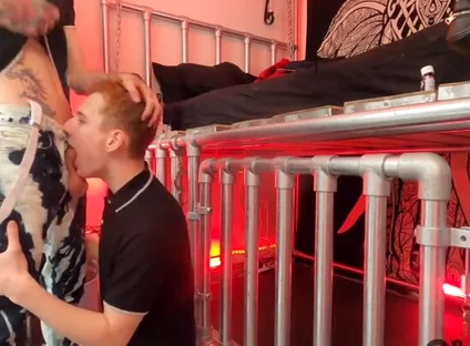 Skinhead boys boots and cock sucking face cum
