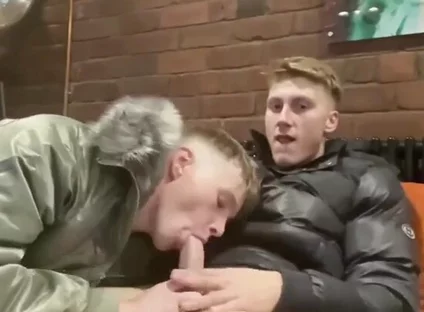 Scally boys cock sucking puffer jackets