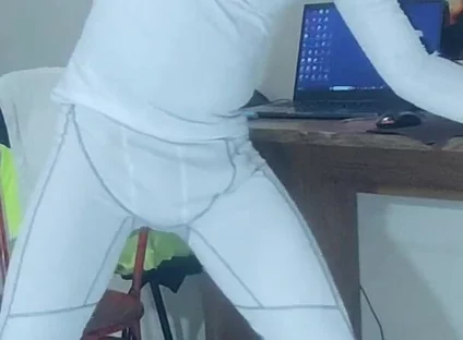 I Cum on Compression Wear