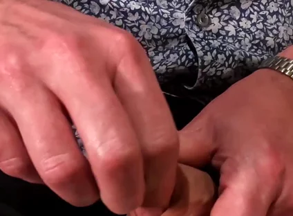 Uncut Bear Soft Cock Tease on the Edge of the Bed