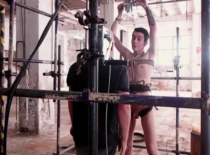 Blonde Skinny Twink Tied Up And Waxed By His Dominant Master
