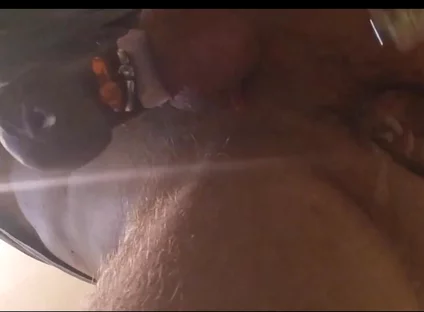 Real Male Squirt From a Hot Metal Anal Plug