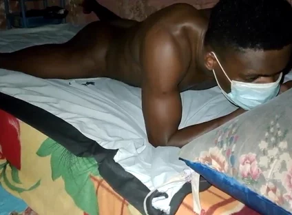 African Black Guy Fucks His Bed