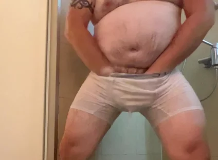 Wet White Clothes Shower One