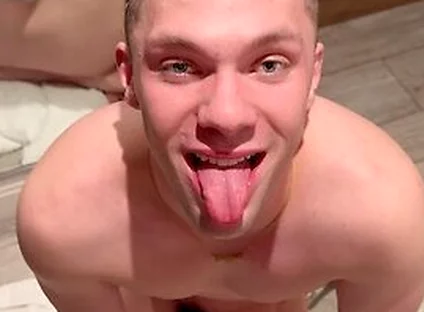 Boy55: 22yo Caged Cocksucker Luca Jaxxson (quickie)