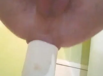Male Squirt From Hard Anal Fisting with a Bottle. I Moan From Anal Pleasure