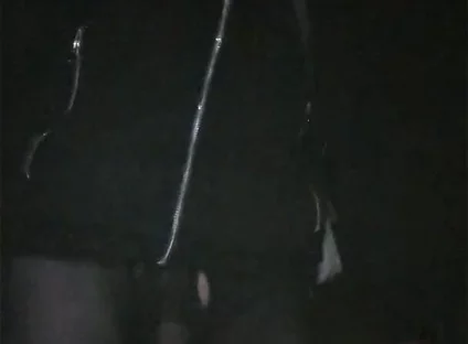 Walking Through the City in See-through Leggings (bulge Meggings)